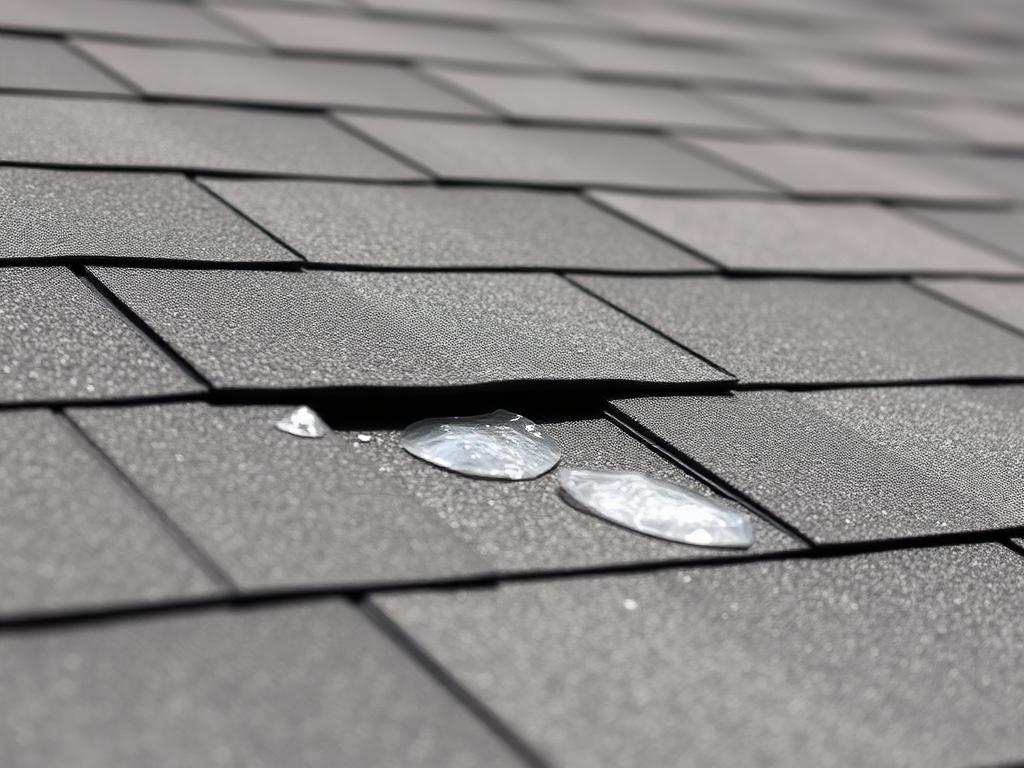 Storm damaged shingles